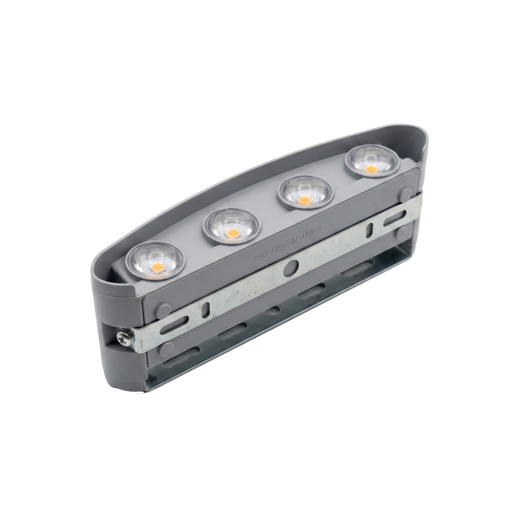 APPLIQUE MURALE LED COURBEE GRIS 8W – Image 2
