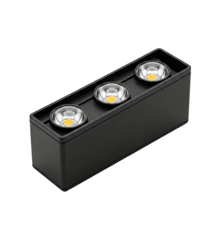 APPLIQUE MURALE LED RECTANGULAIRE NOIR 6W