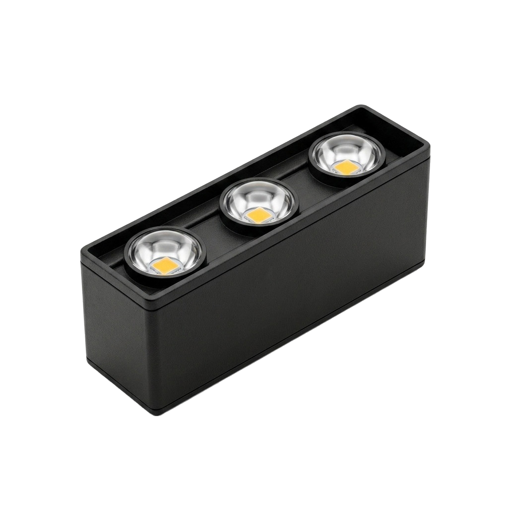 APPLIQUE MURALE LED RECTANGULAIRE NOIR 6W