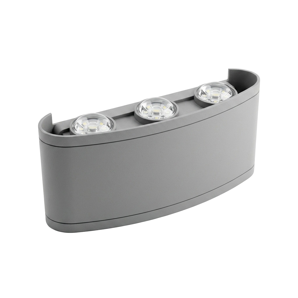 APPLIQUE MURALE LED COURBEE NOIR 6W