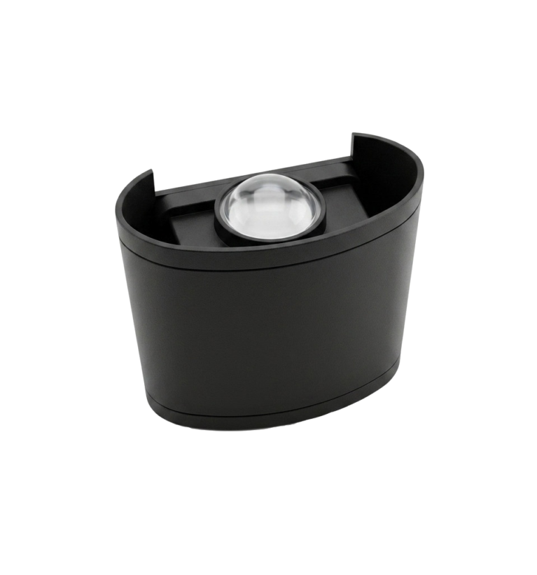 APPLIQUE MURALE LED COURBEE NOIR 2W