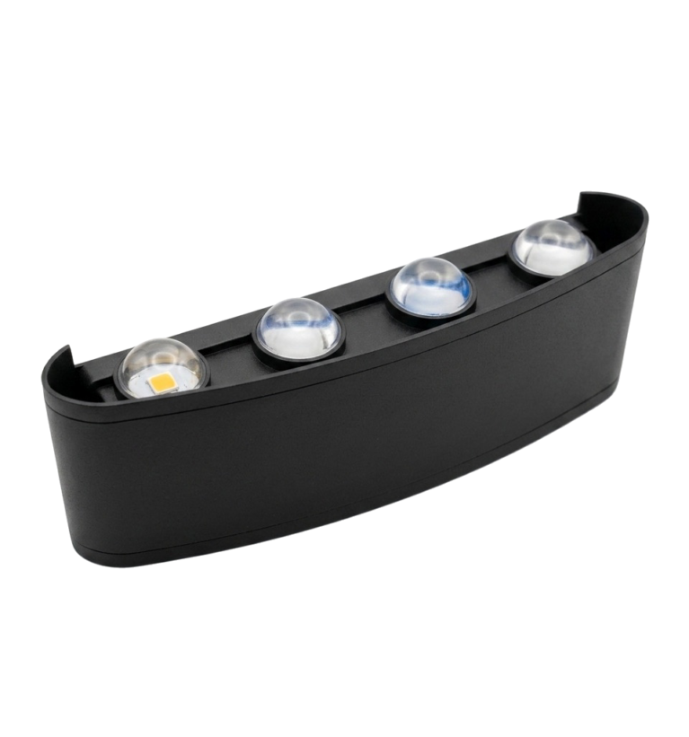 APPLIQUE MURALE LED COURBEE NOIR 8W